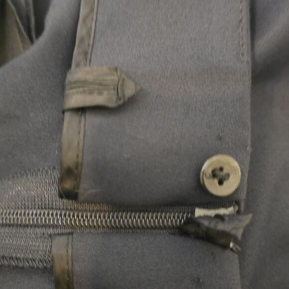 Akris  Pants Womens 12 Navy blue, Flat side Zippet Slacks - Picture 15 of 15